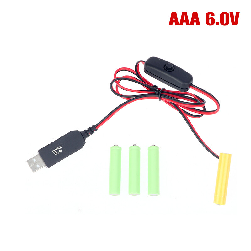2X AAA Eliminator Cable Dummy-Battery Power Cord Replacement For 3V/4.5V/6V NEW