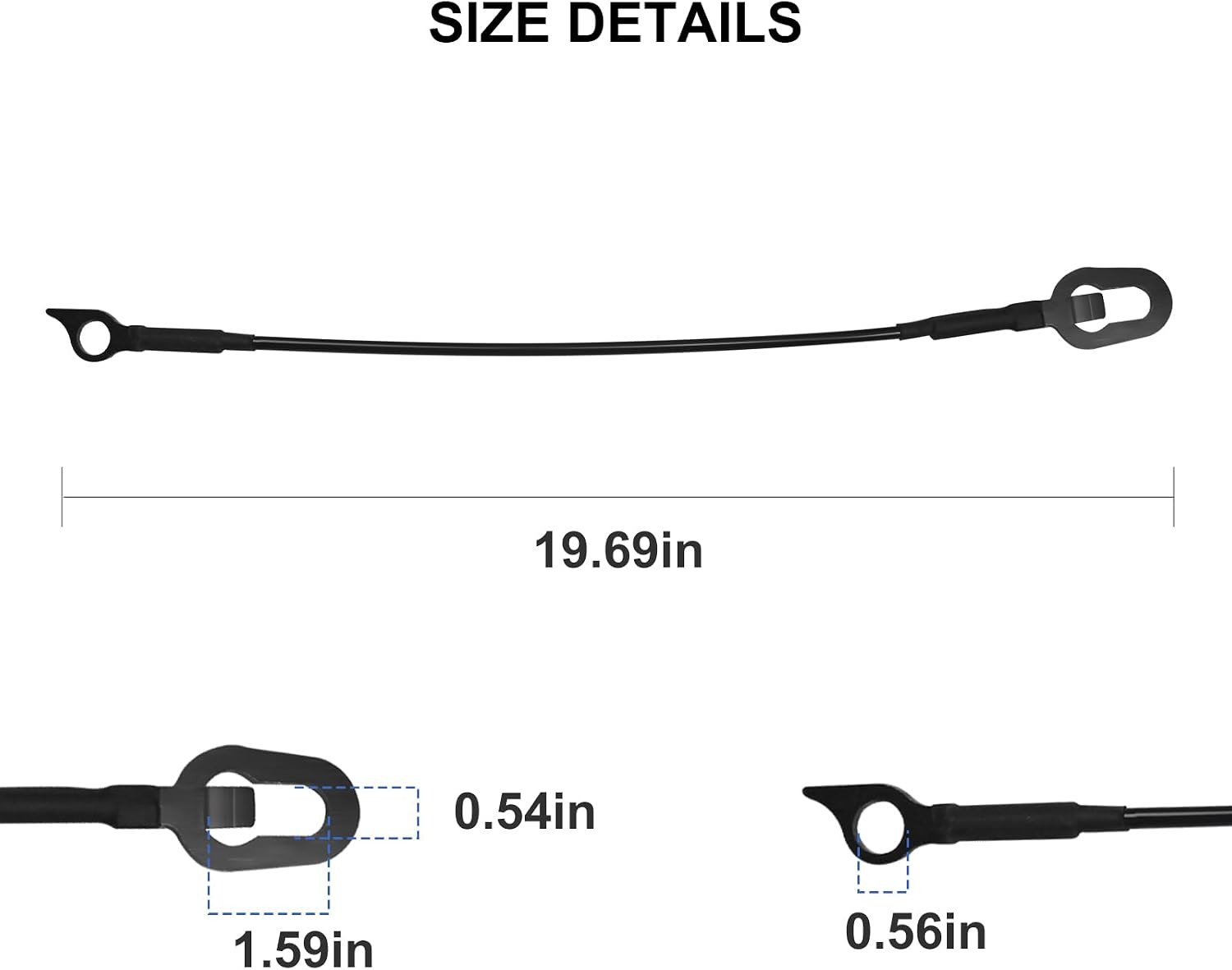 Tailgate Cable Strap Compatible with 1994-2002 Ram 1500 2500 3500 Pickup Truck R