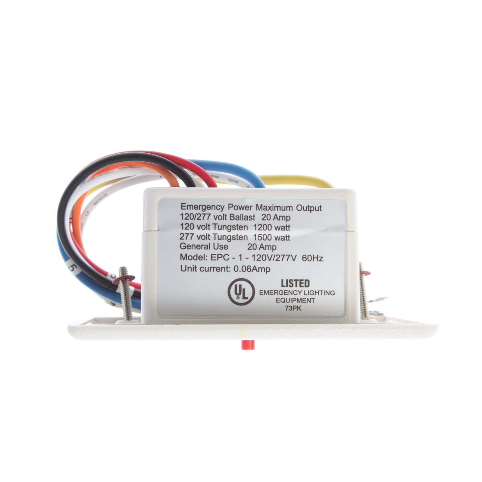LVS CONTROLS EPC-1-120/277V EMERGENCY POWER TEST SWITCH, 120/277V, 1500W, 20A
