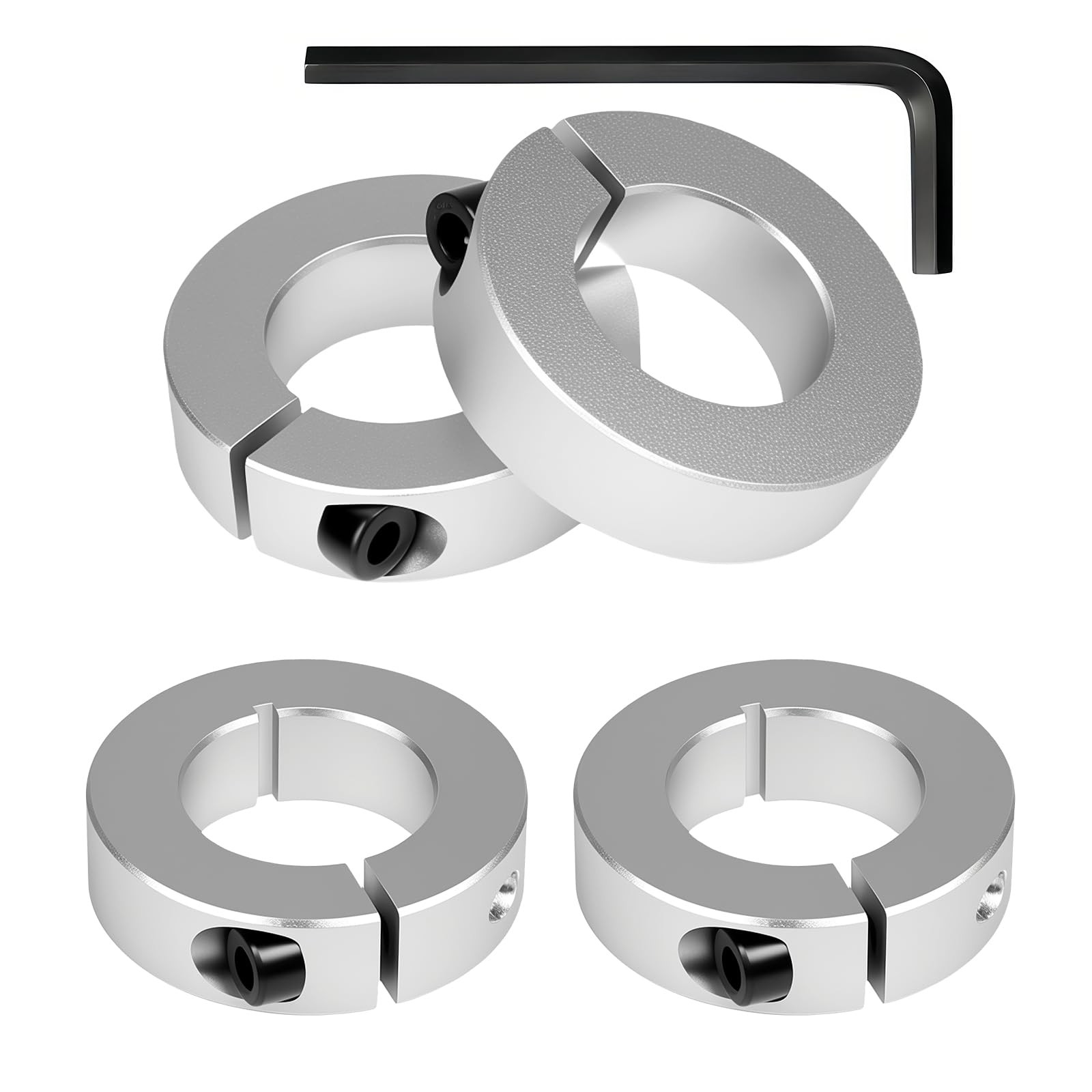 Split Shaft Colla, 4Pcs 25mm Aluminum One Piece Shaft Locking Collars, 25mm B…