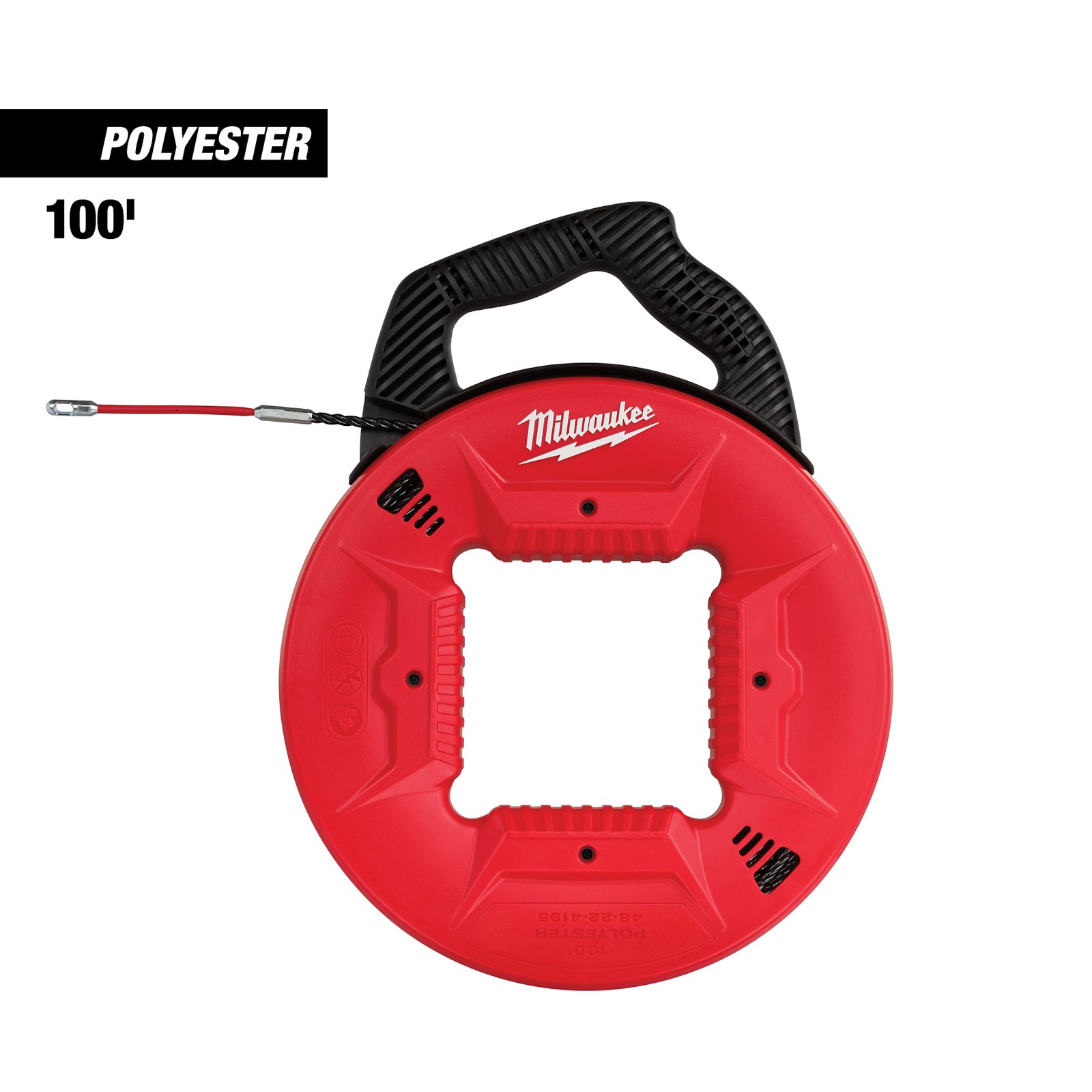 Milwaukee Tool 48-22-4195 100′ Polyester Fish Tape With Flexible Metal Leader