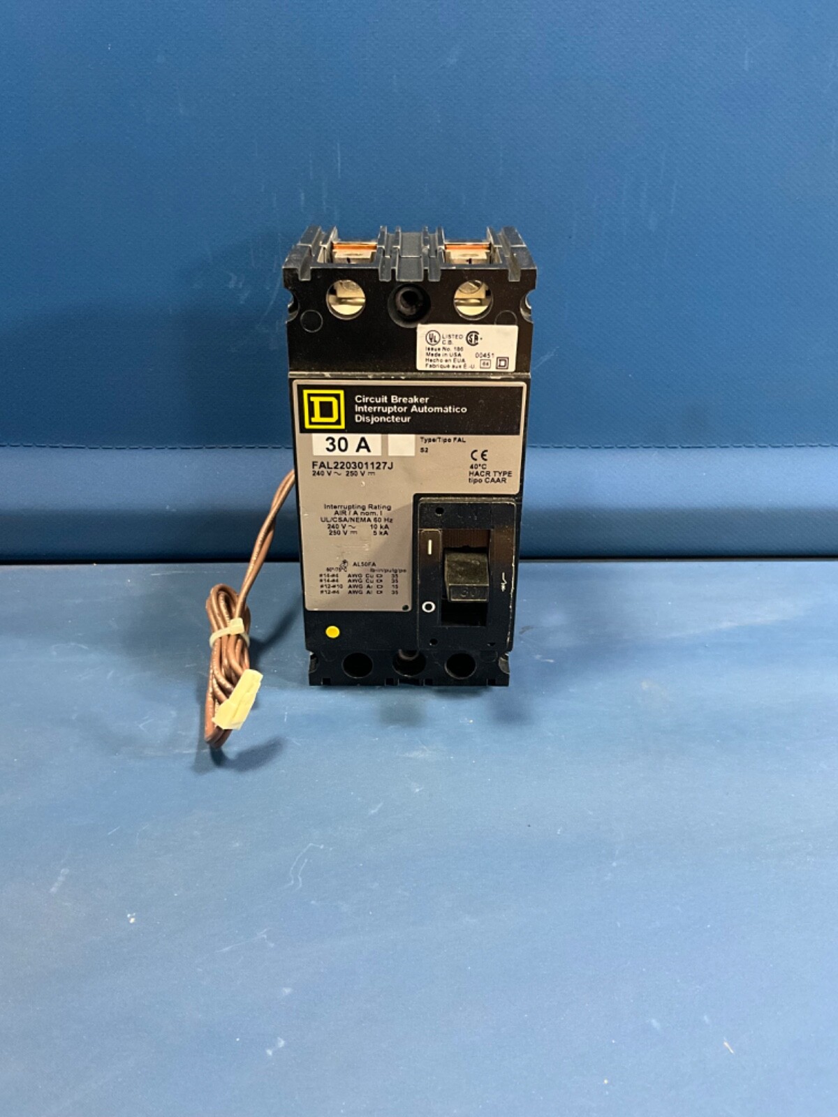SQUARE D FAL220301127J 2P 30A 240V CIRCUIT BREAKER