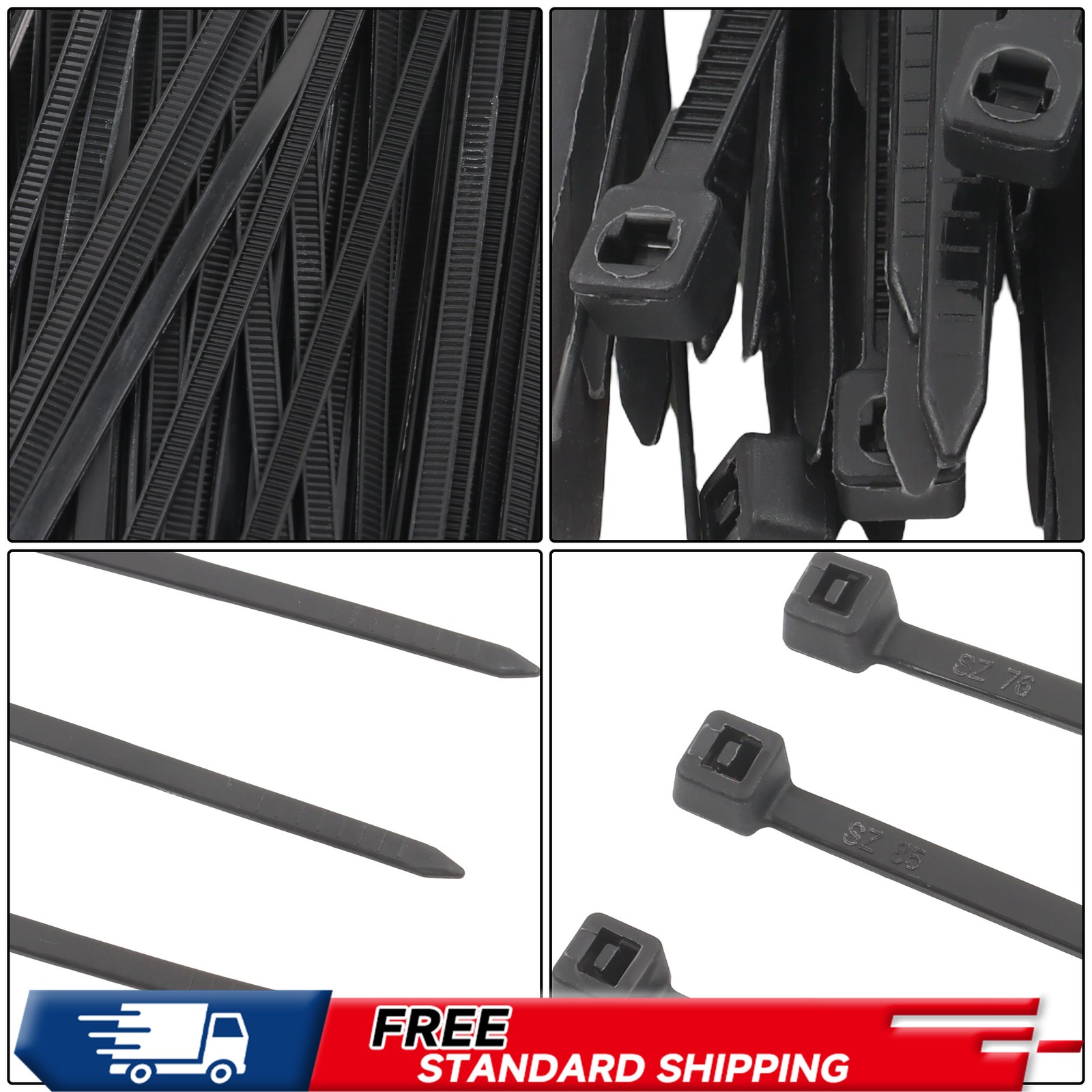 40lb Zip Ties 8 Inch Uv Rated 1000pcs Self-Locking Width 0.14″ Cable Ties
