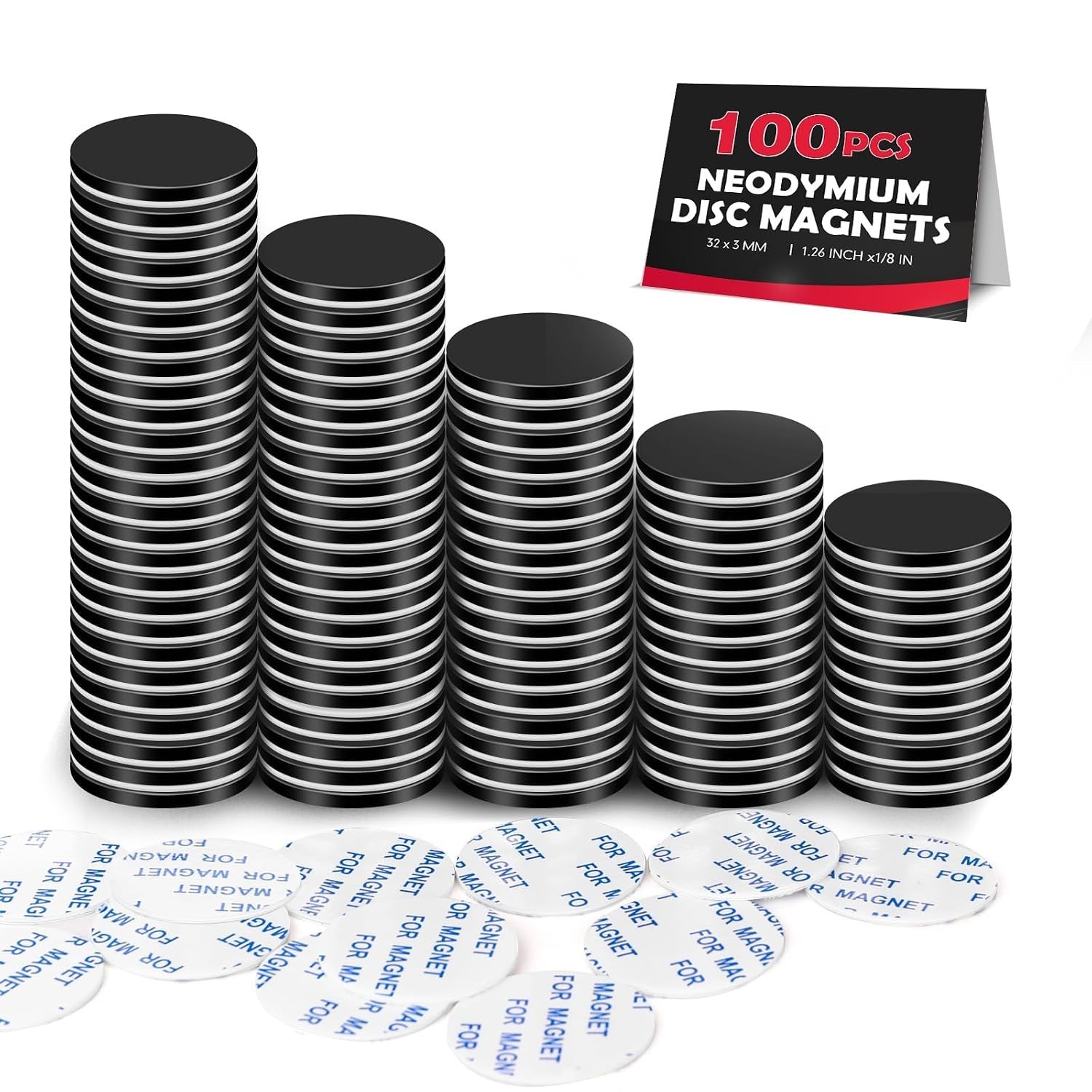 Neodymium Disc Magnets 100-Pack