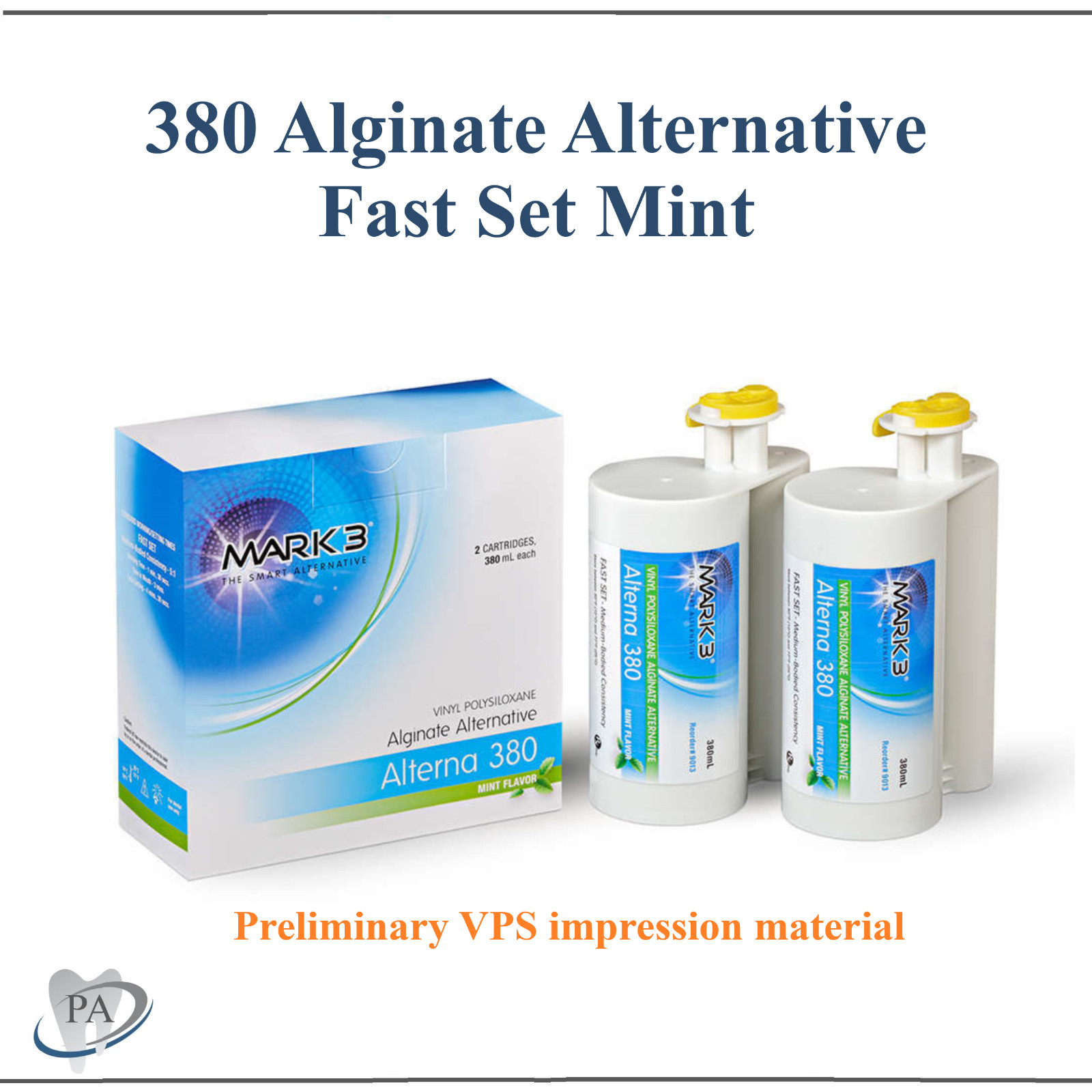 Dental Alginate Substitute Alternative 50ml Cartridges or 380ml Fast Set, Mark3