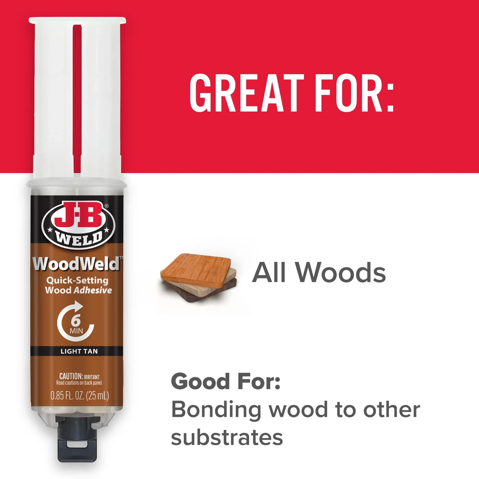 JB Weld 50151 WoodWeld Syringe Bonding Epoxy
