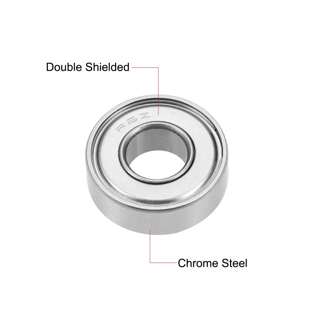 R6ZZ Deep Groove Ball Bearing 3/8″x7/8″x9/32″ Shielded GCr15 Bearings 2pcs