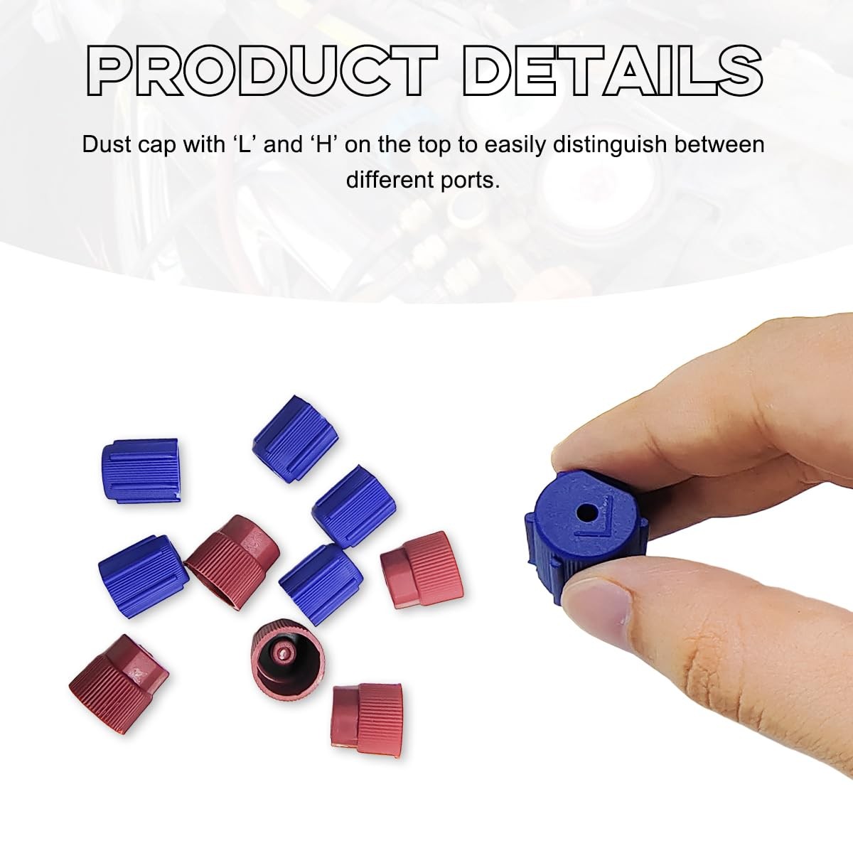 10 PCS R134a Cap A/C Cap, 13mm & 16mm Air Conditioning Service AC System Char…