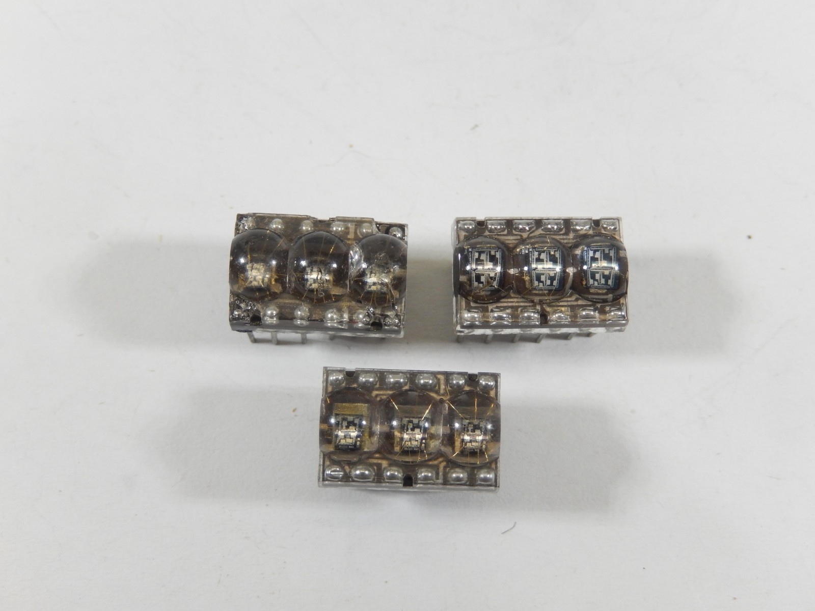 3pcs VINTAGE NOS UNBRANDED 3-DIGET 7-SEGMENT LED NUMERIC DISPLAY MODULE