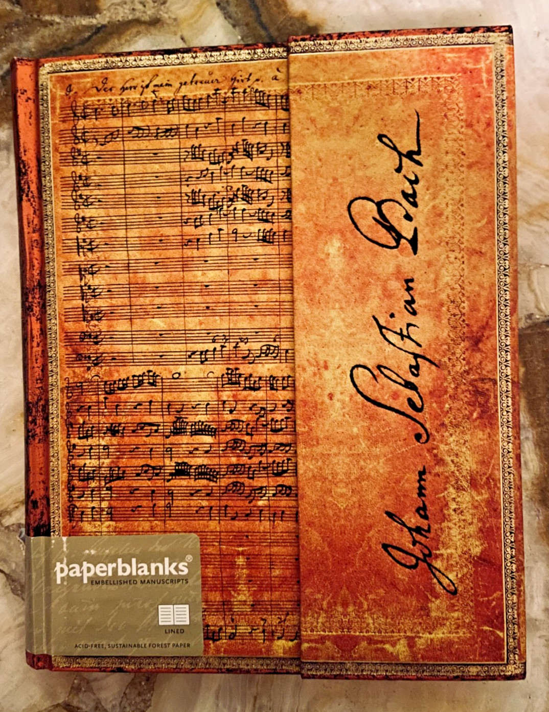 PAPERBLANKS-Lined Hardcover Journal-Embellished Manuscripts Coll- BACH-Rare/New