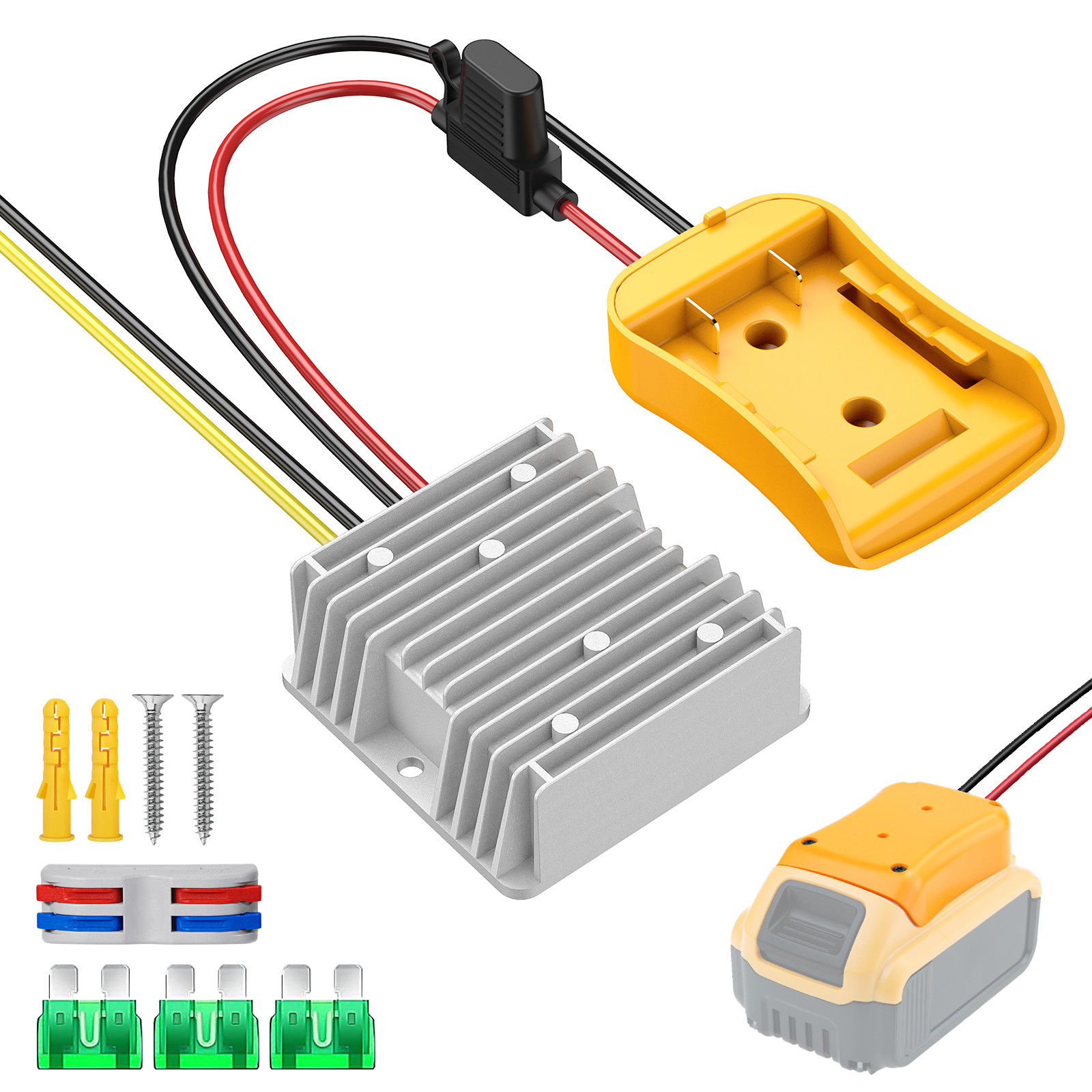 DC 20V to 12V Step Down Converter Compatible with Dewalt 20V Battery