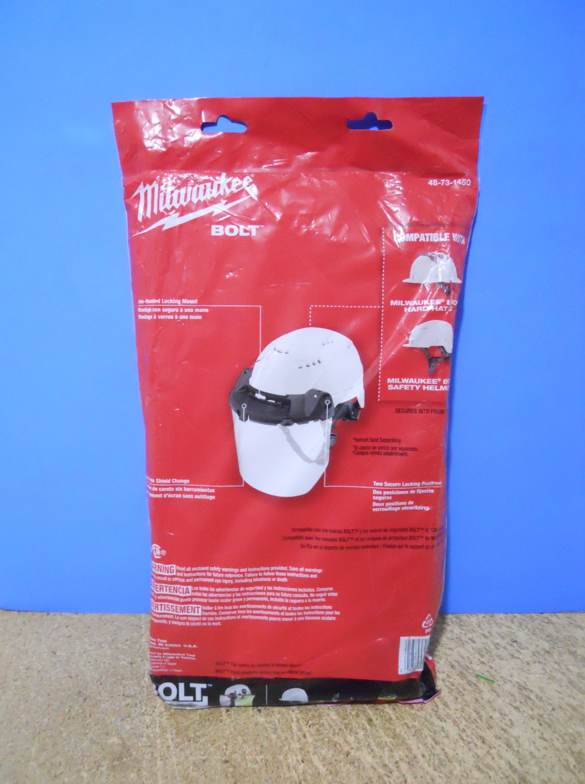 Brand New Milwaukee Bolt Task Full Face Shield – Clear Uncoated Lens 48-73-1460