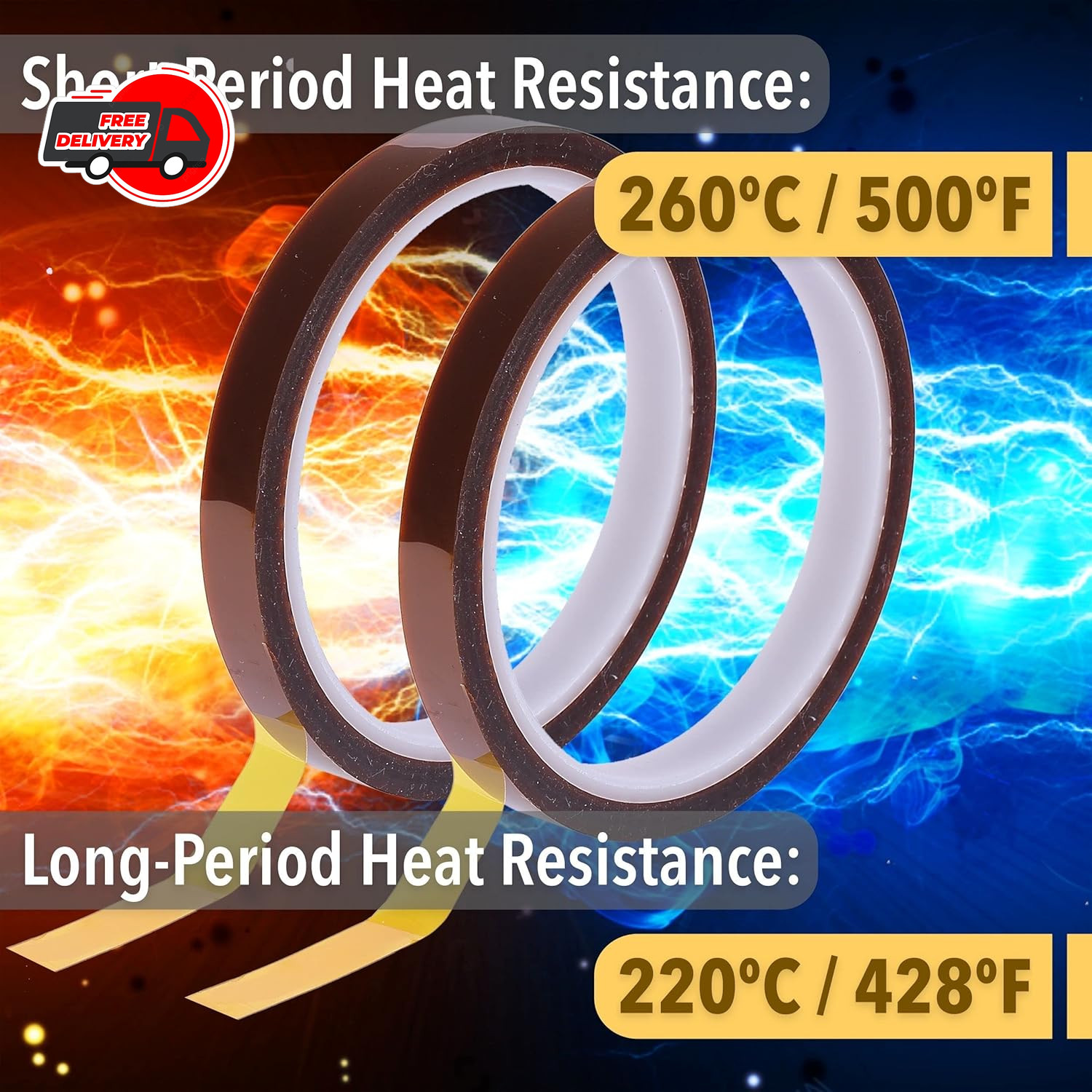 Heat Resistant Tape, Capton Tape For Masking, Soldering, Protecting Circuit Boar