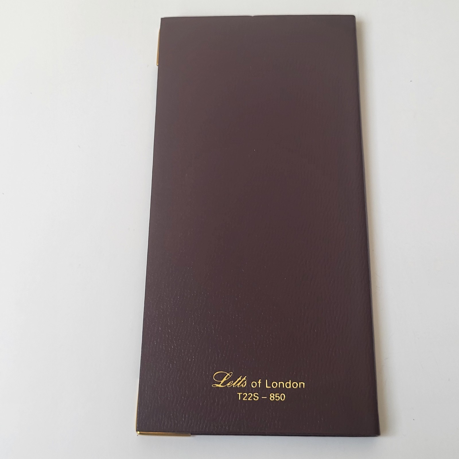 Vintage Letts of London Travel Diary Europe Book Maroon Bonded Leather Gold Trim