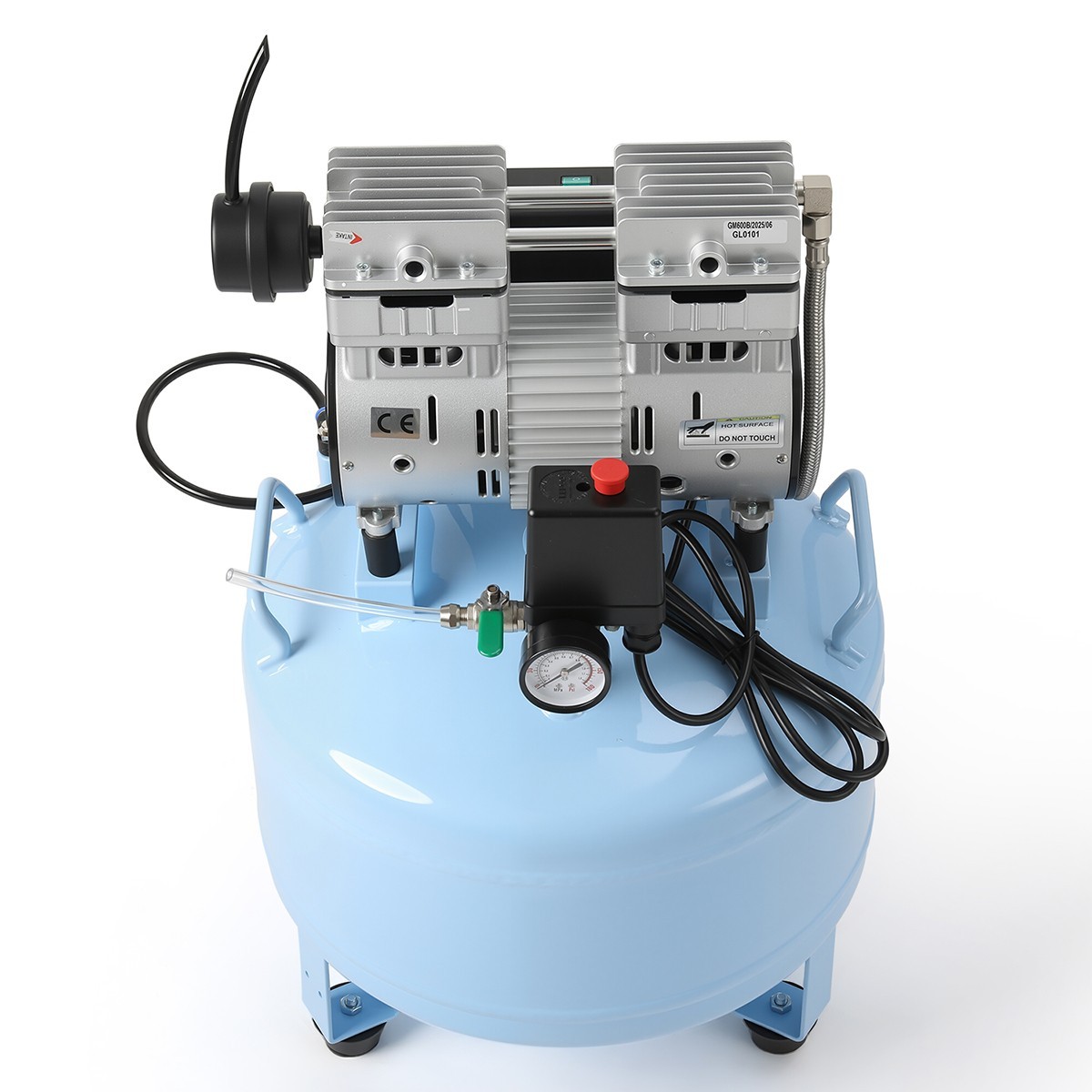 AZDENT Portable Dental Mobile Silent Oil-Free Air Compressor 24L/40L Air Tank