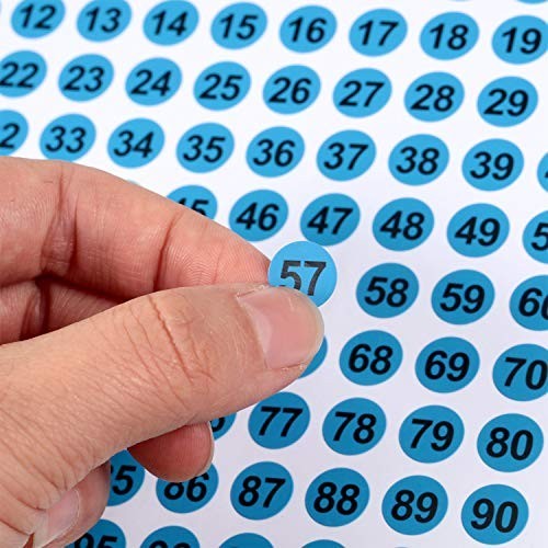 5000 Pcs 0.4 Number Stickers 1-100 Vinyl Dot Labels Inventory Organizer