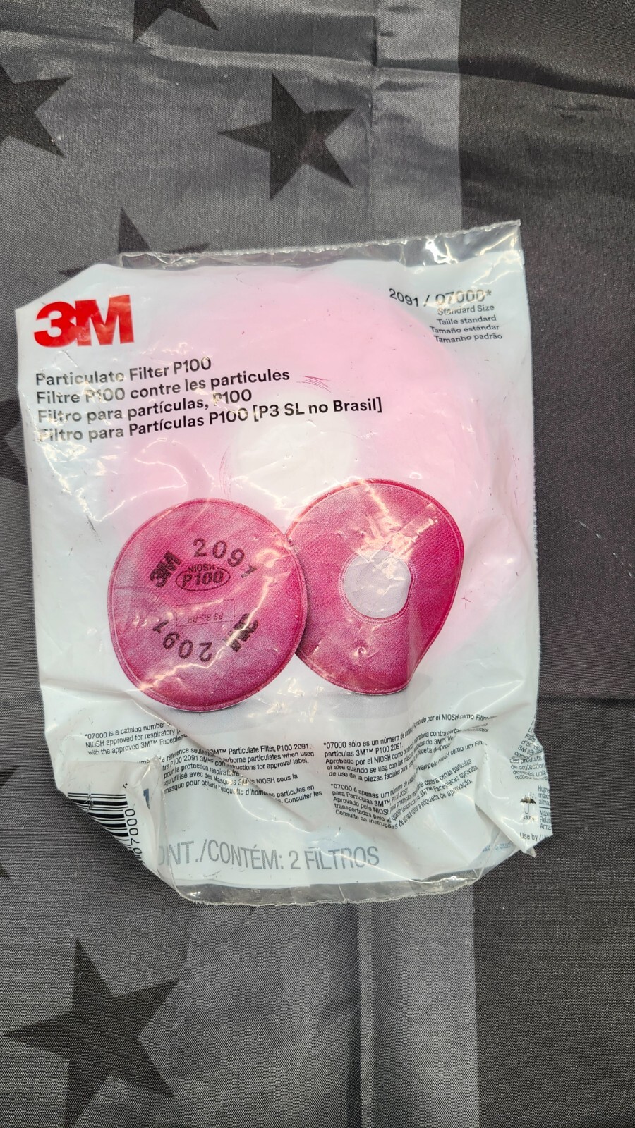 3M 2091 P100 Replacement Particulate Filters Respiratory Protection USA MADE