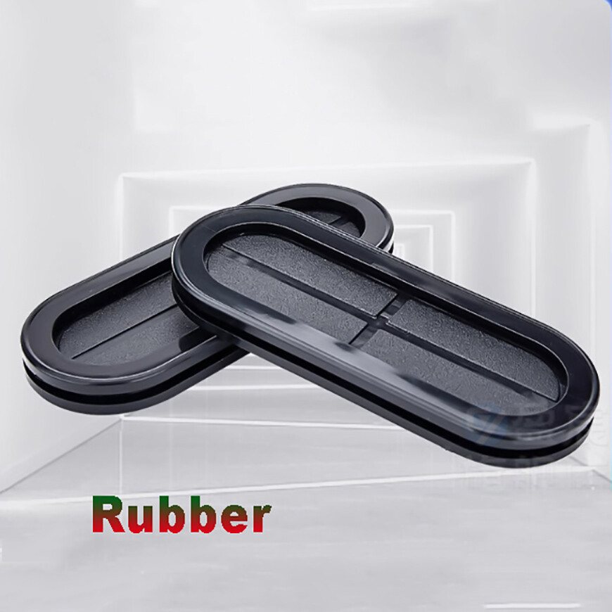 Oval Rubber Grommet Closed Blind Plug Bung Bungs For Wiring Cable Protect Black