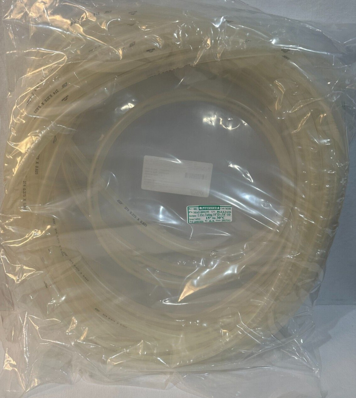 50′ TPE Tubing Saint-Gobain C-Flex SKU 374-375-4 New Sealed Exp 2026-09-02