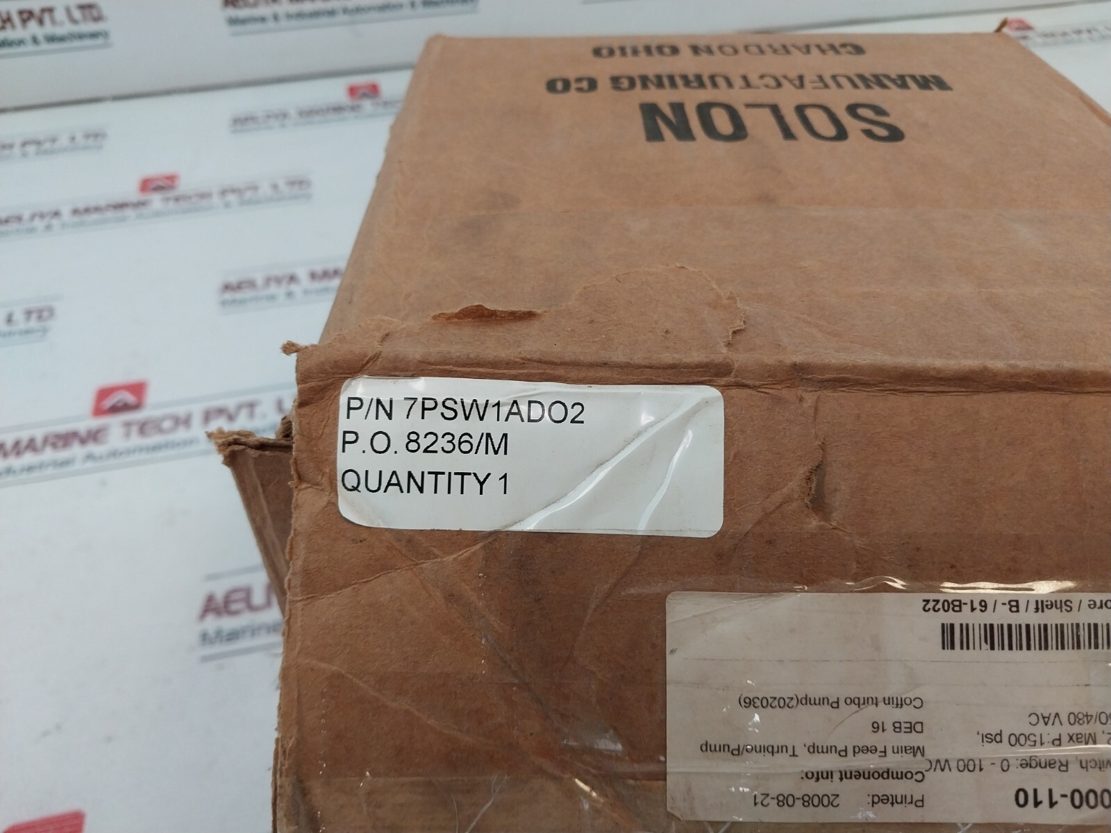 Solon 7psw1ado2 Pressure Switch 0-100 Wc/dp
