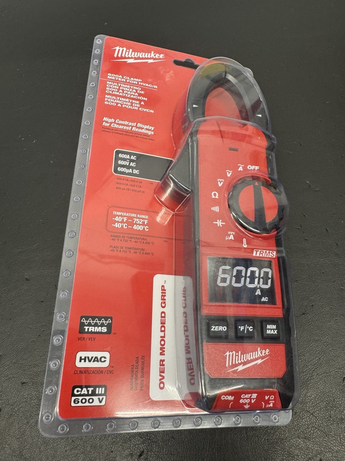 Milwaukee 2236-20 Clamp Meter for HVAC/R – Red