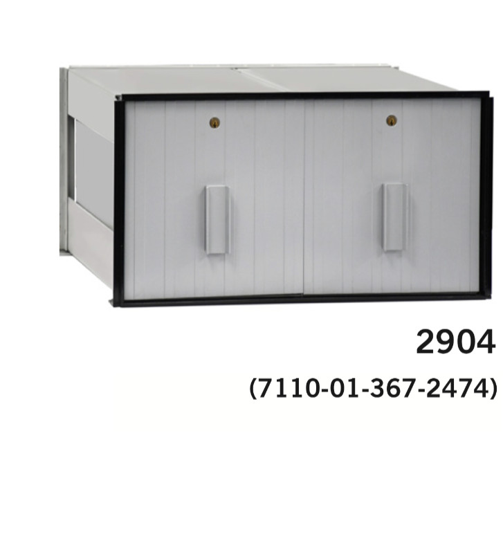NEW 2025 USPS PSIN 2904 Aluminum 2-Drawer Lock Box Unit w/ Heavy Brass Keys