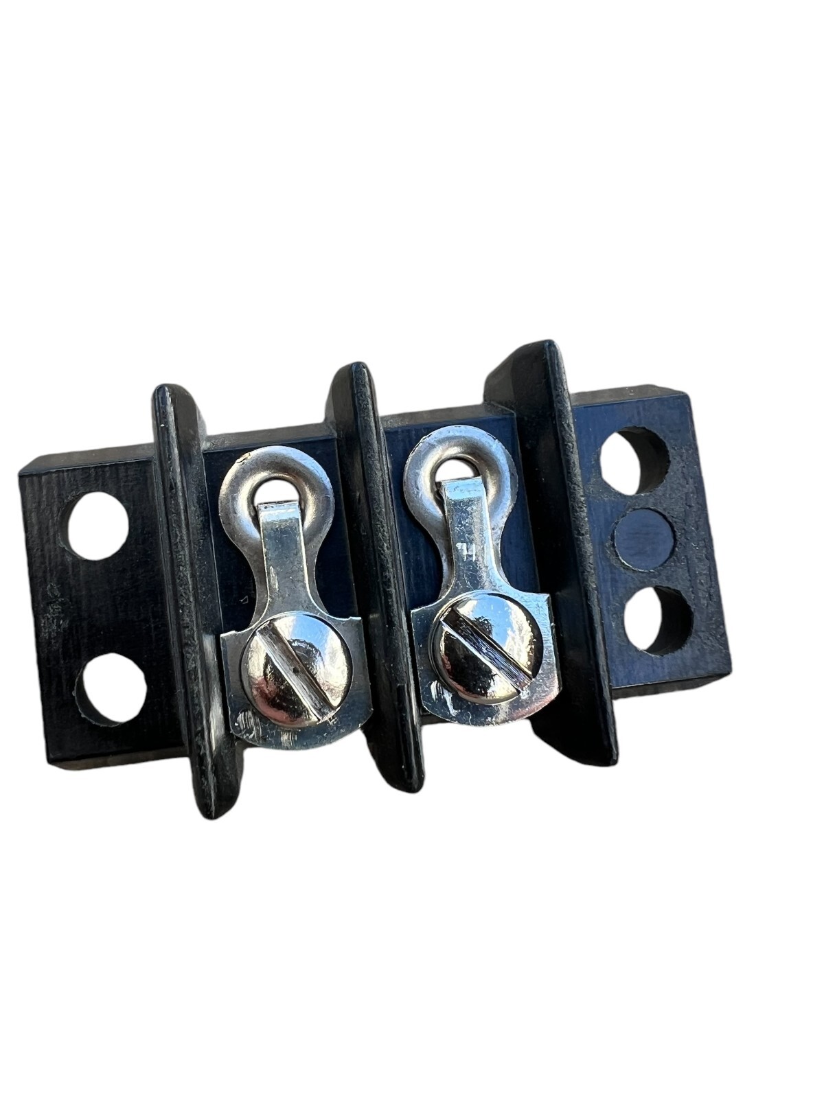 Barrier Strip Dual Barriers 2 Position Terminal CINCH Black 2 Screw Connectors