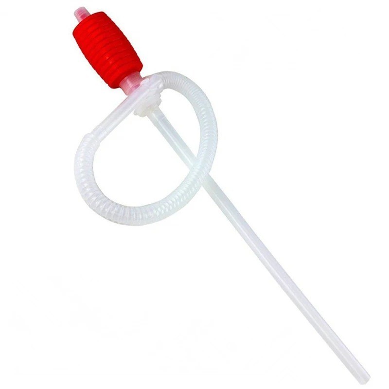 Manual Hand Syphon Pump Fuel Gas Liquid Transfer Siphon Hose Tool Kit