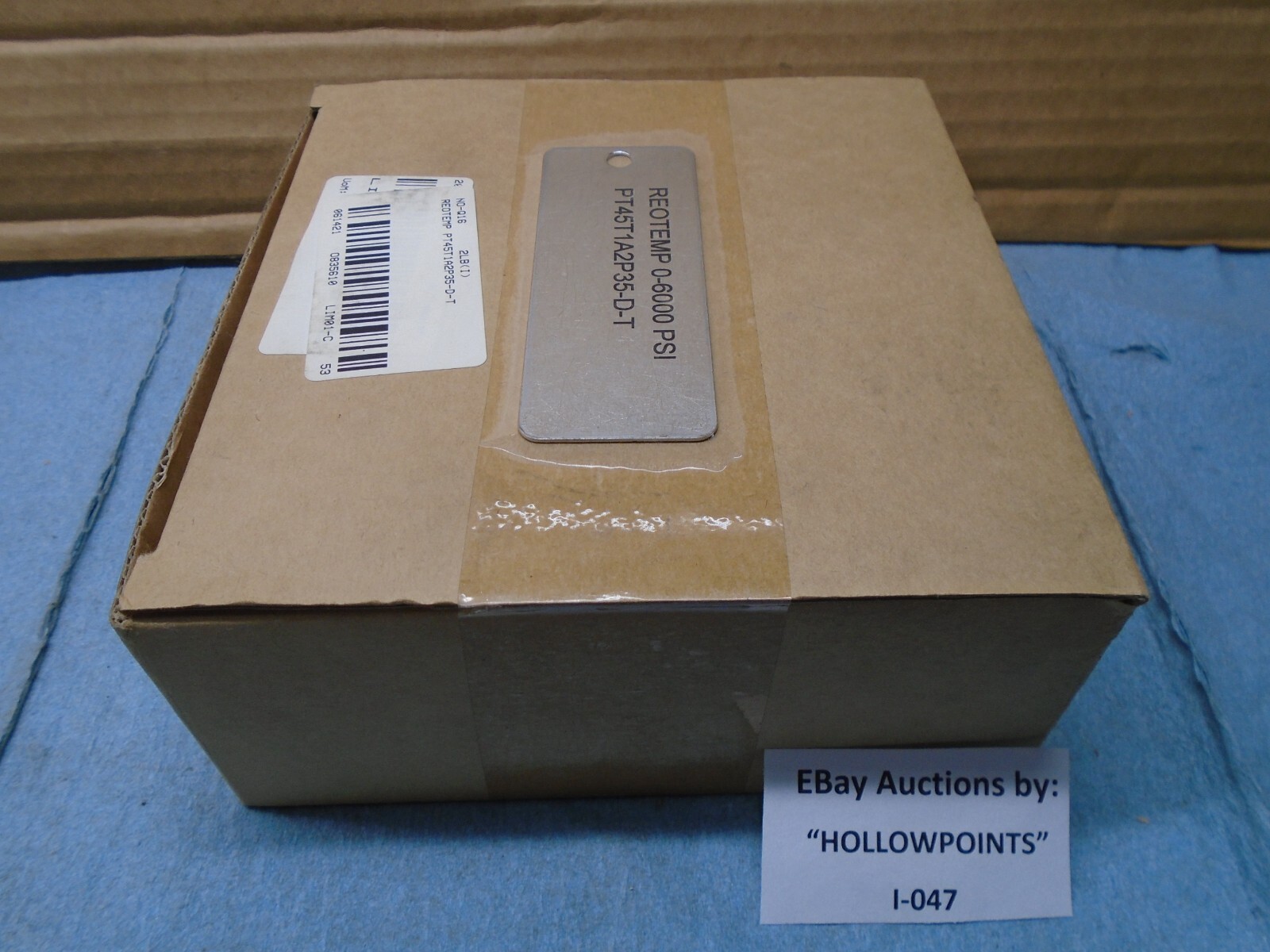 Reotemp New Pressure Gauge PT45T1A2P35-D-T 4.5″ 1/2 NPT 316 SS 0-6000psi I047