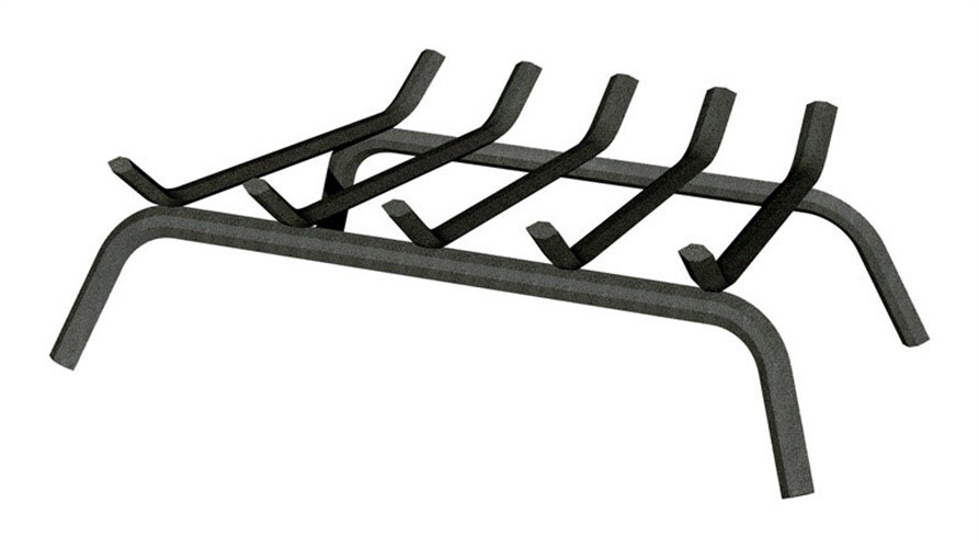 Open Hearth 15451 5 Bar Hexagonal Panacea Black Matte Steel Fireplace Grate