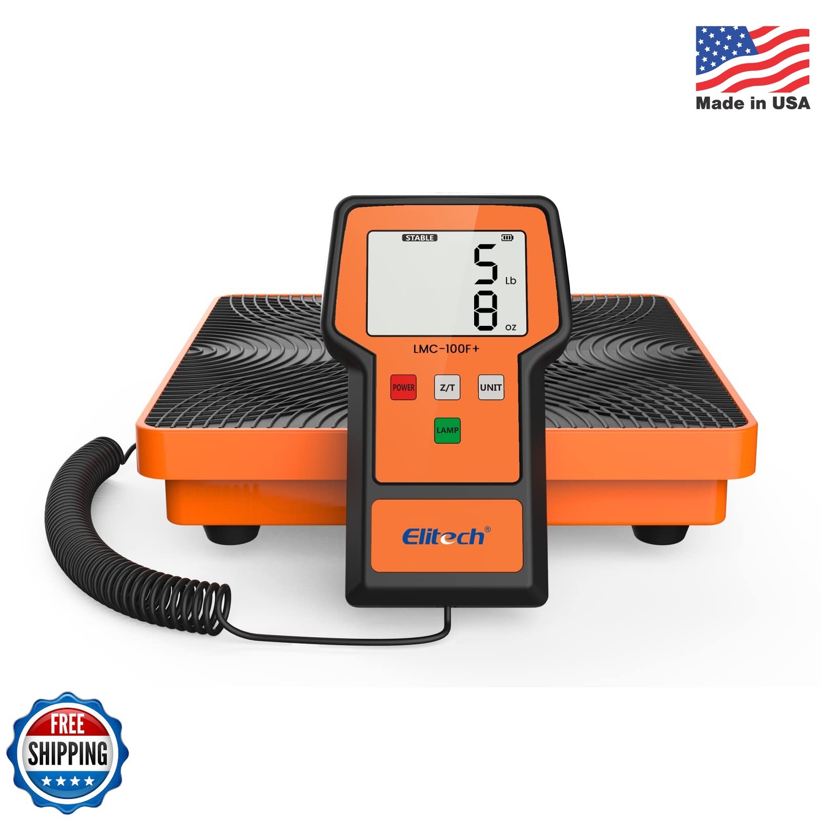 Elitech Refrigerant Scale 110 Lbs – High Precision HVAC Freon Scale with LB+OZ D