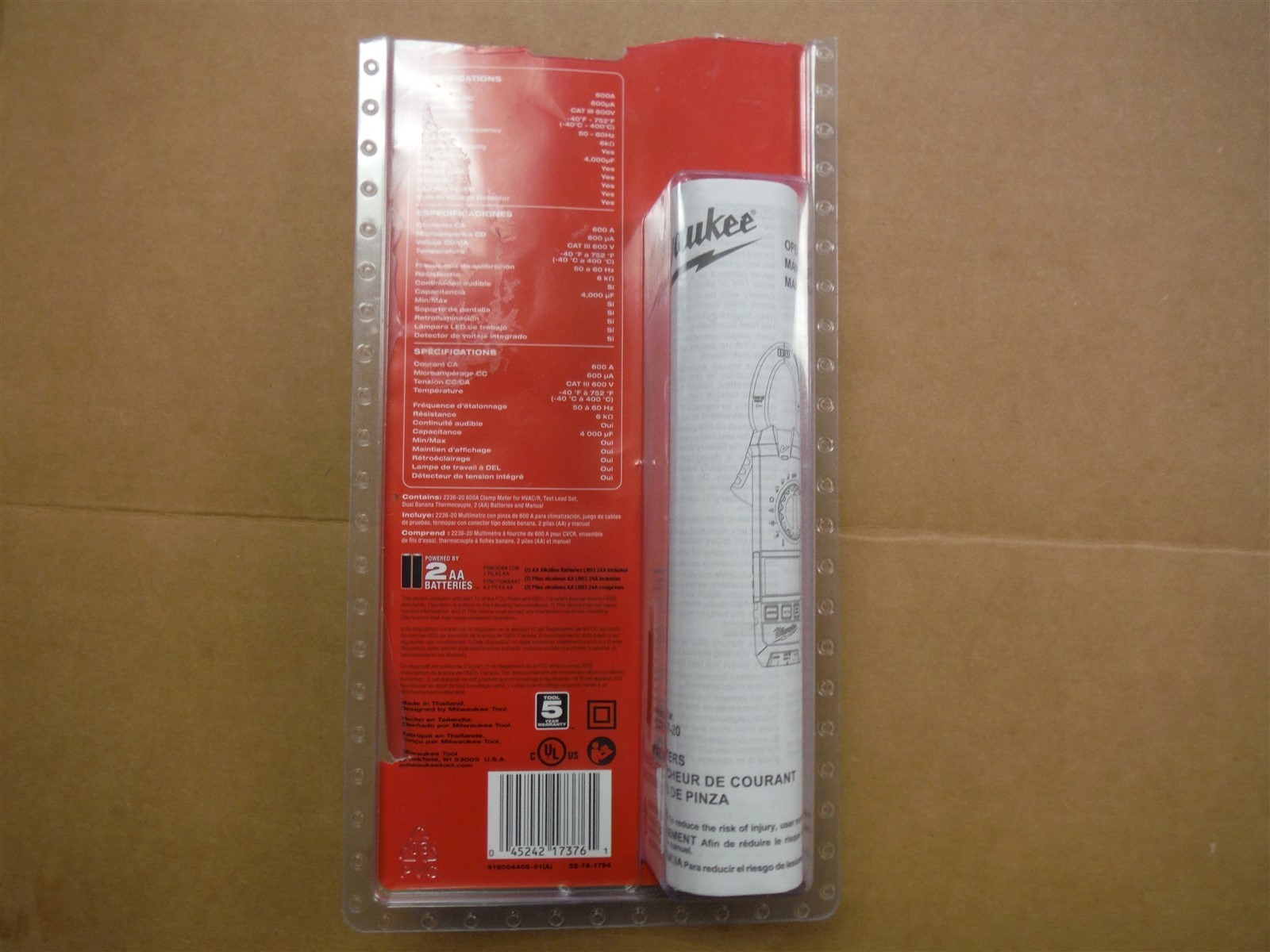 Milwaukee 600A Clamp Meter For Hvac/R 2236-20 *A01