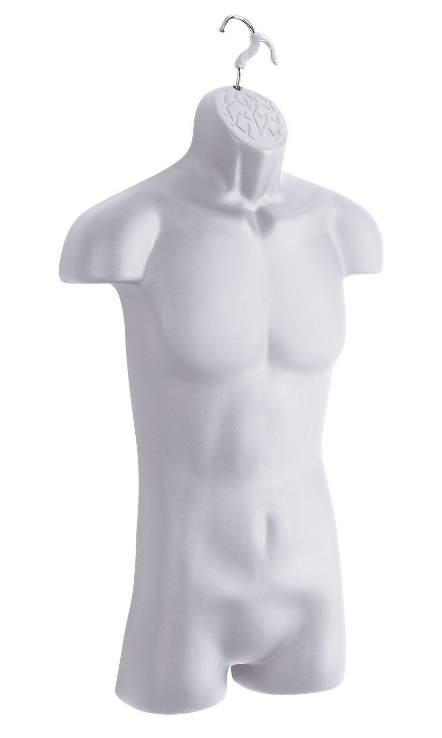Clothing Display Torso Form Fits S – L Hanging Male Mannequin White Hollow Back