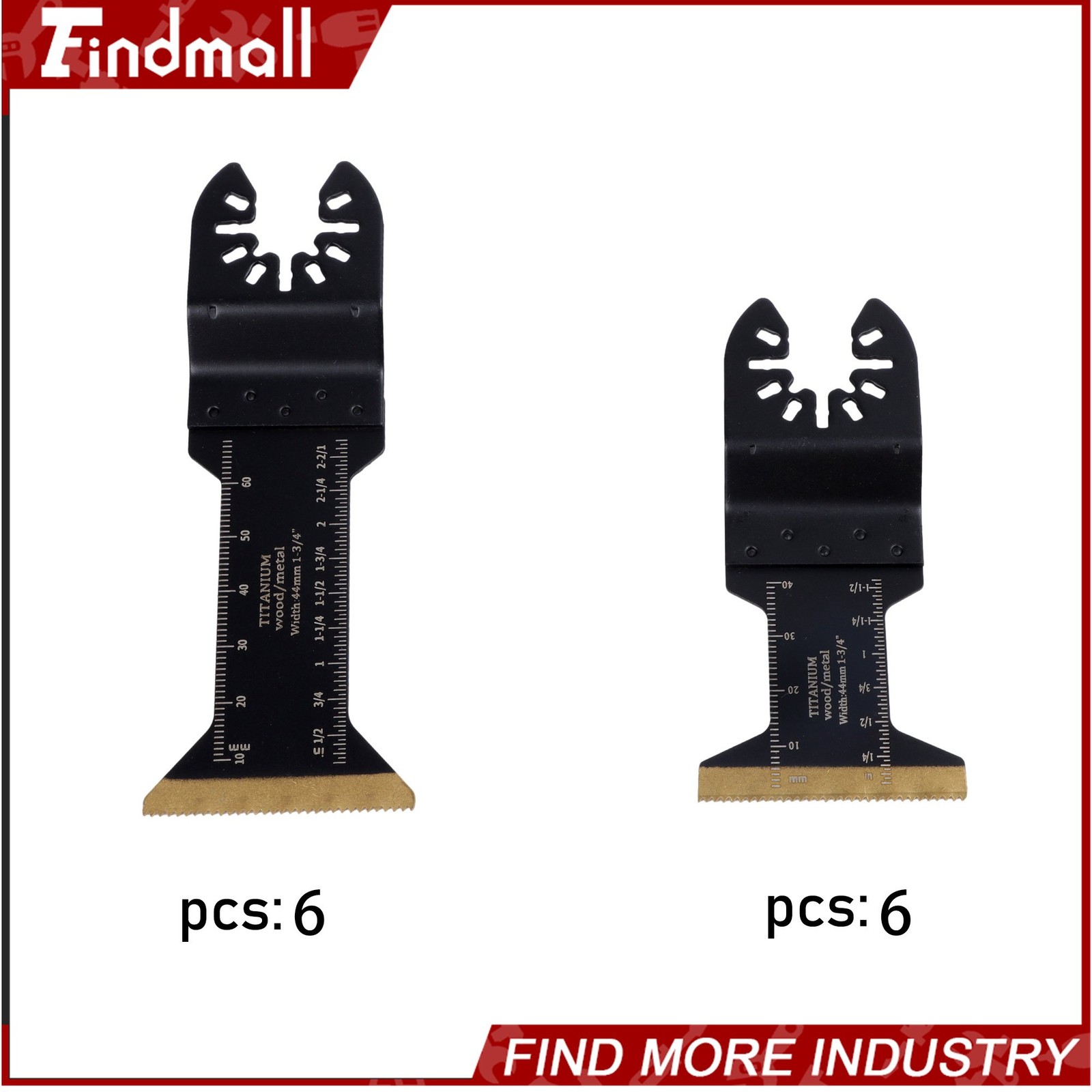 Findmall 12 Pcs Titanium Oscillating Saw Blades Extended Metal Cutting Blades