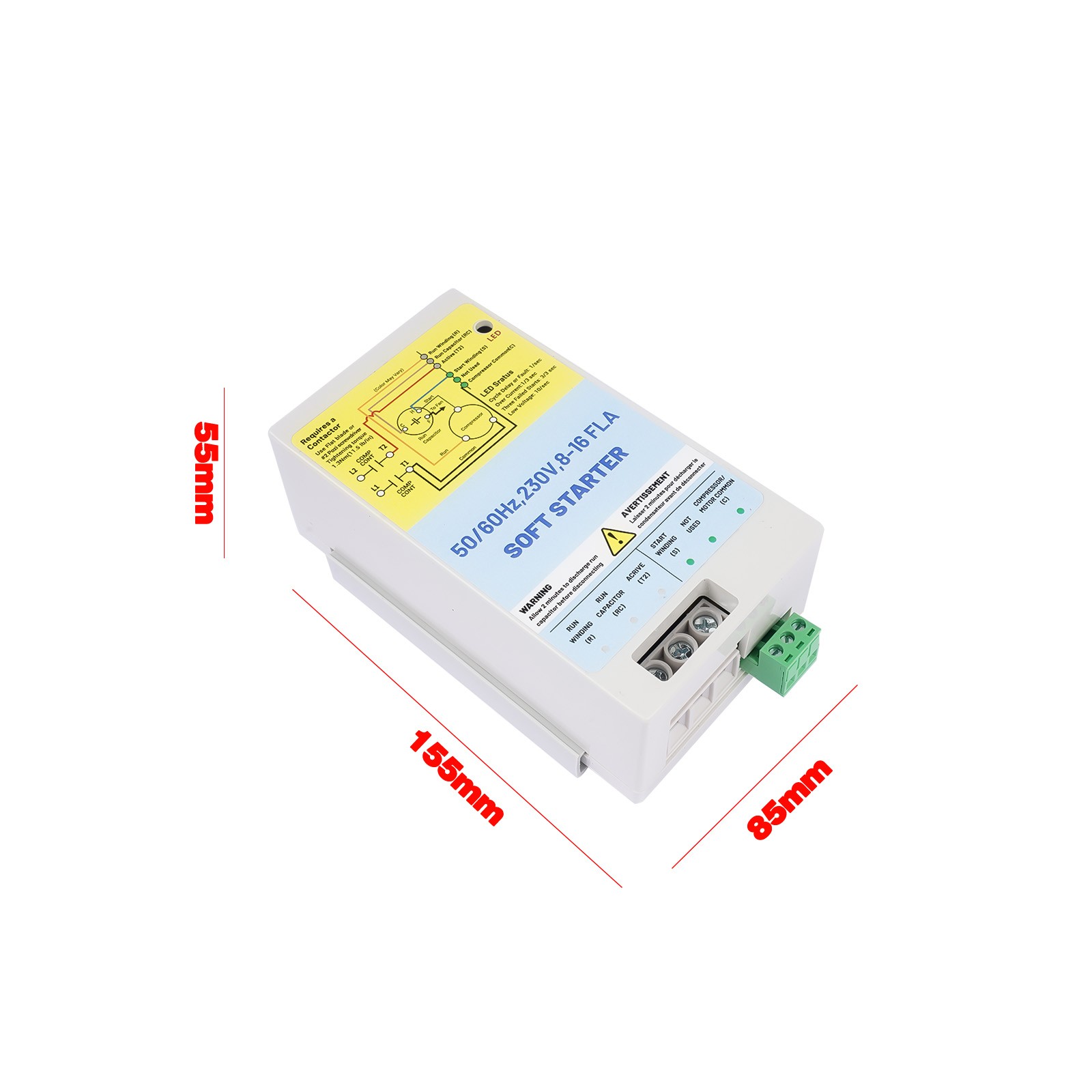 8-16A AC Soft Starter Motor Protection for Utility and/or Generator Power 230V