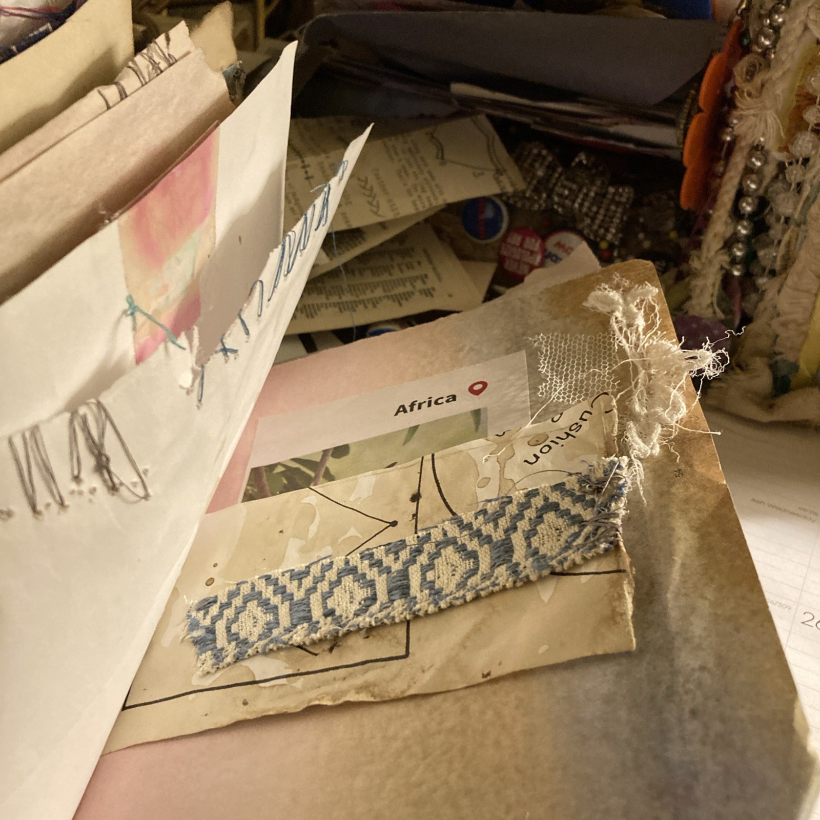 Junk Journal Intercession, Coffee Stain Pages