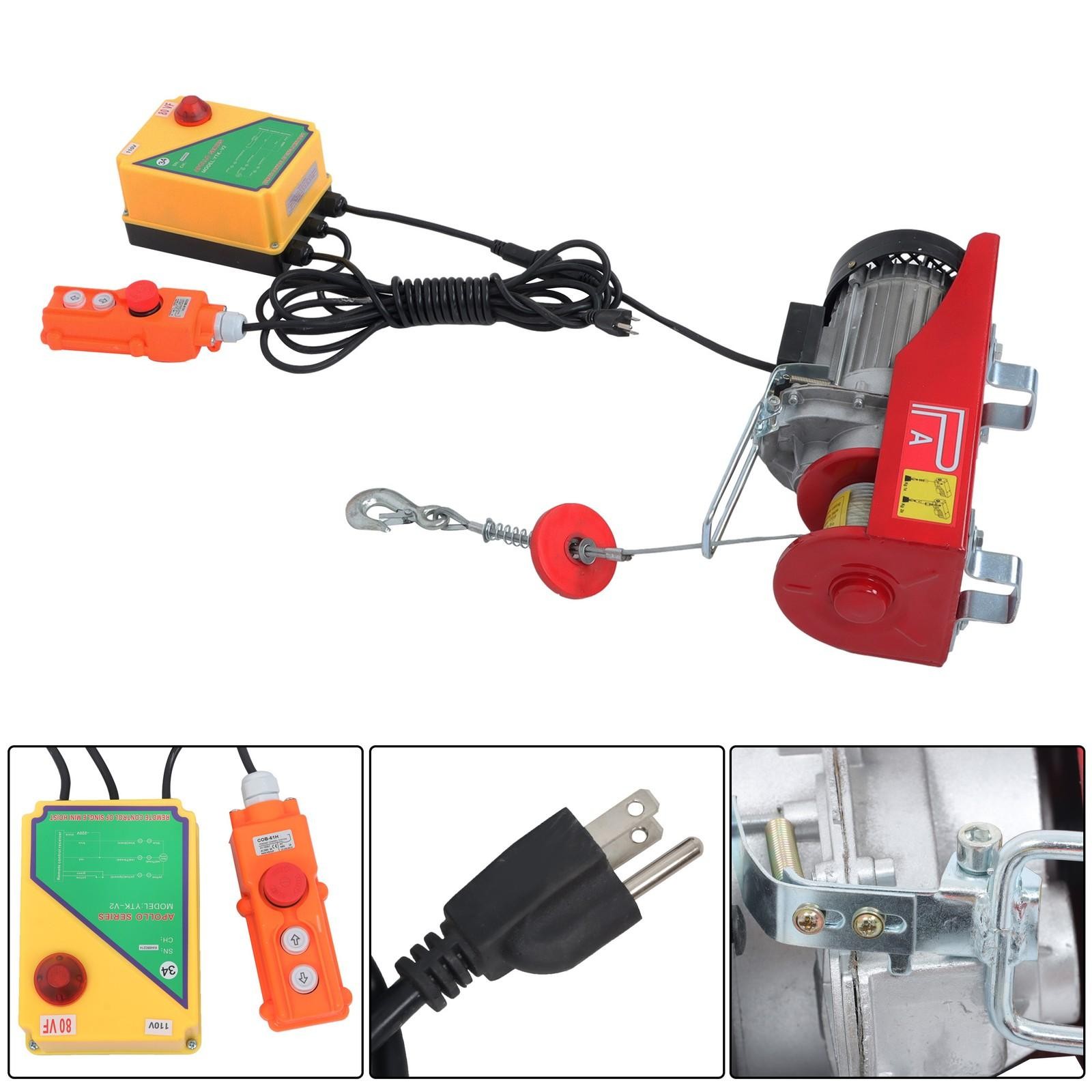 1320lbs Electric Hoist w/ Wireless & Wired Dual Control 40ft/20ft Lifting Height