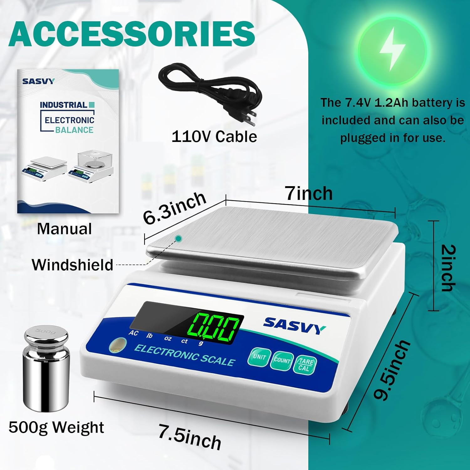 Lab Scale 5000G X 0.01G Scientific Scale G/Oz/Ct/Lb High Precision Digital Elect