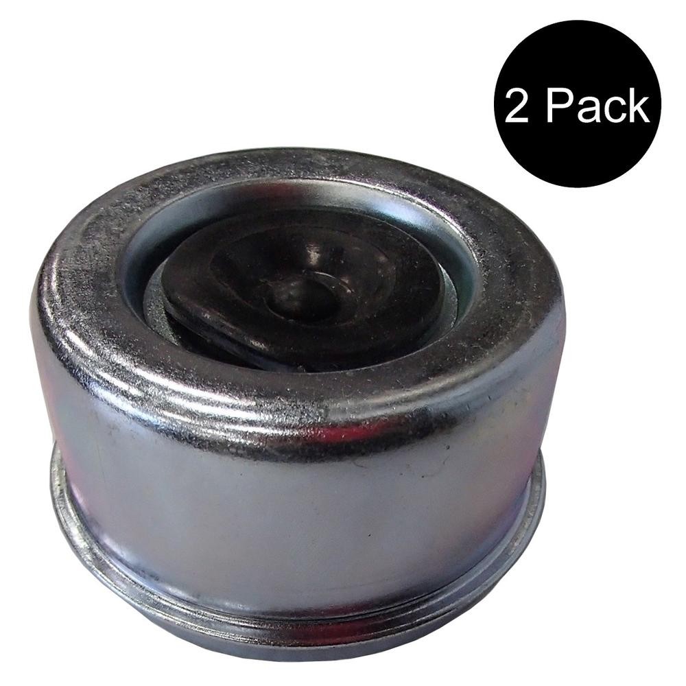 2 Trailer Axle Hub EZ Lube 2.72″ Dust Cover Grease Cap & Rubber Plug for Dexter