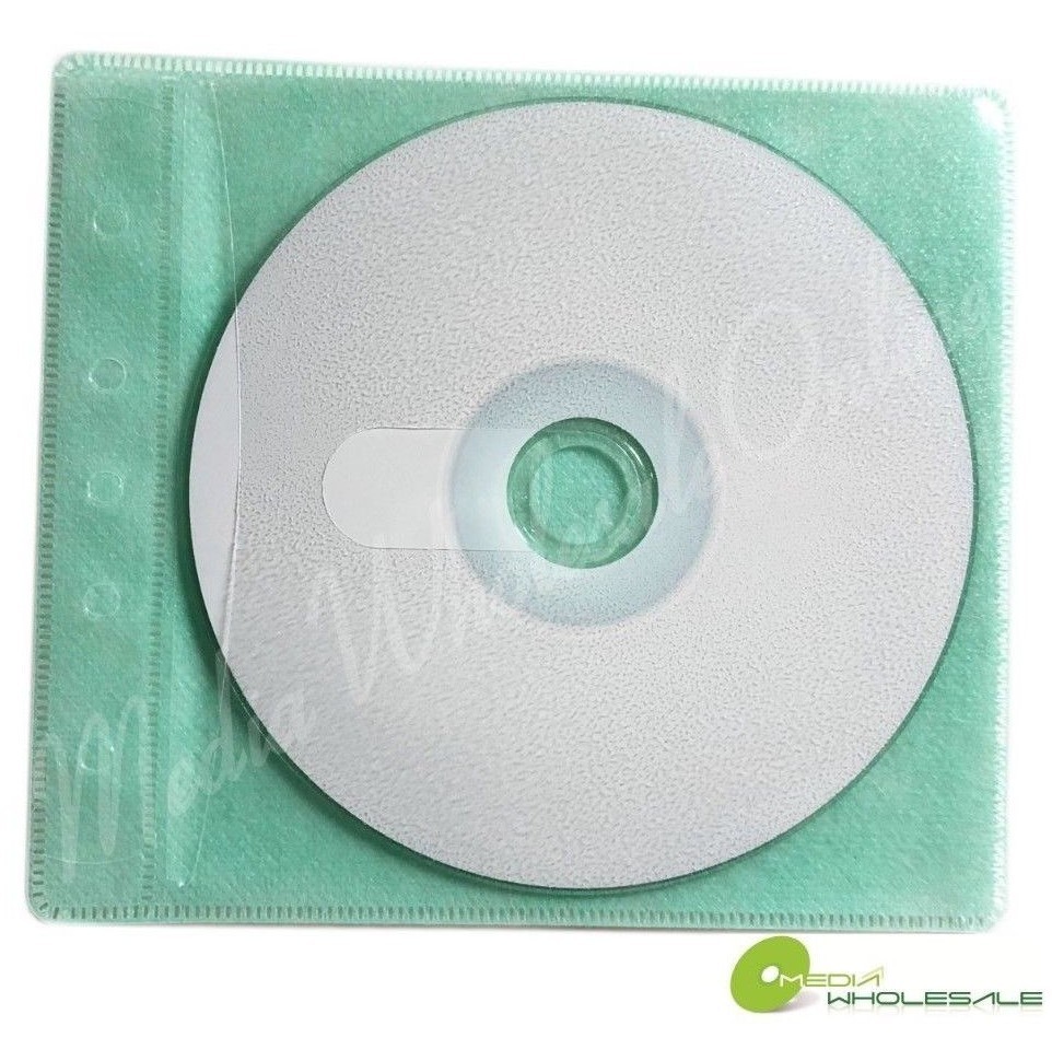 100 Non Woven CD DVD Multi Color Double Sided Plastic Sleeve – HOLD 200 discs