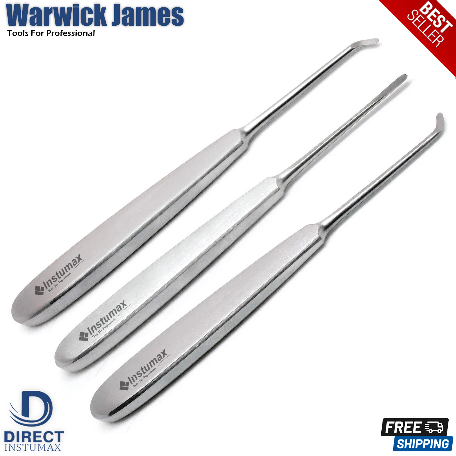 INSTUMAX Dental Elevators Tooth Extraction Luxating Root Tip Implant Surgical CE