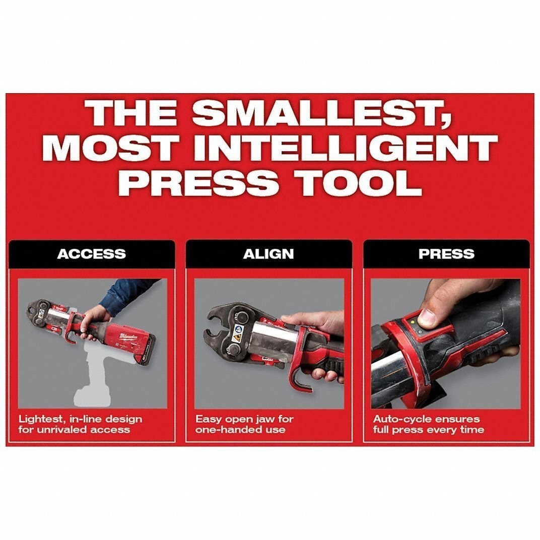 Milwaukee Tool 2922-22 M18 Force Logic Press Tool With One-Key Kit With 1/2 In，