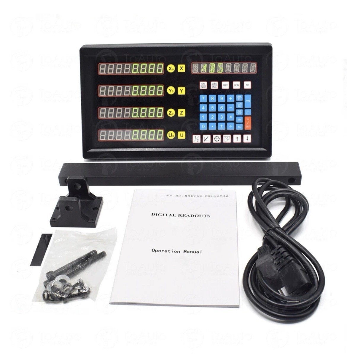 4 Axis Digital Readout DRO TTL Glass Linear Scale Encoder 100/150