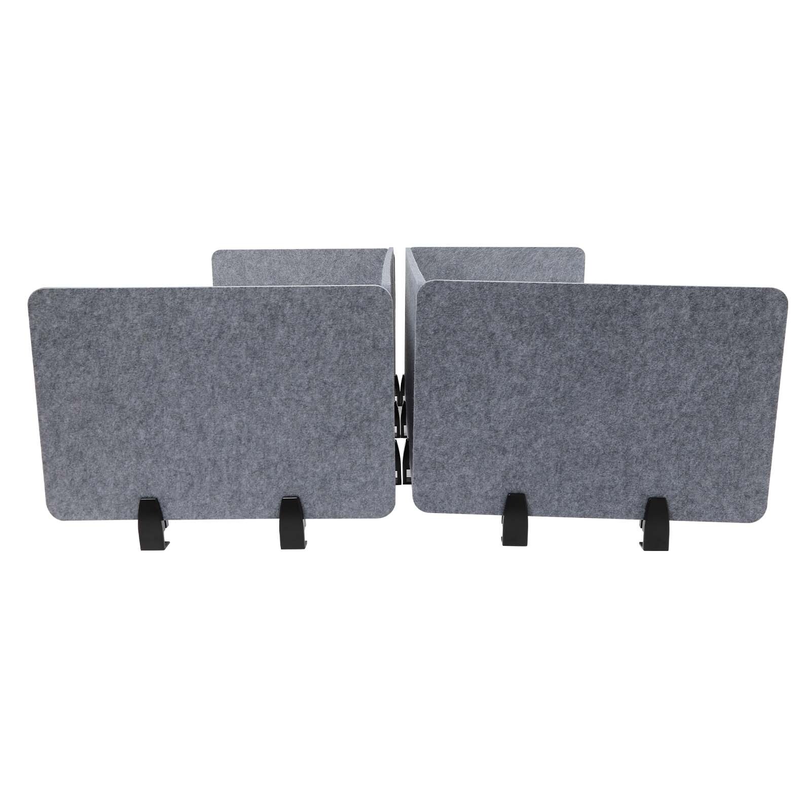 Stand Up Desk Acoustic Desk Divider Mounted Privacy Panel (Gray, 23.6″ x 16″)