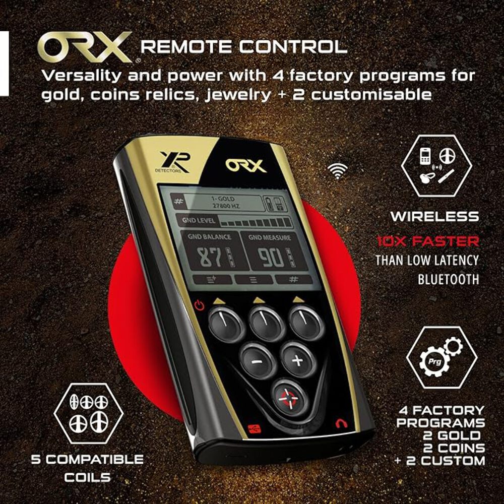 XP ORX Metal Detector With 9″ Multi-Frequency Searchcoil FX02 Wired & WSAUDIO Wi