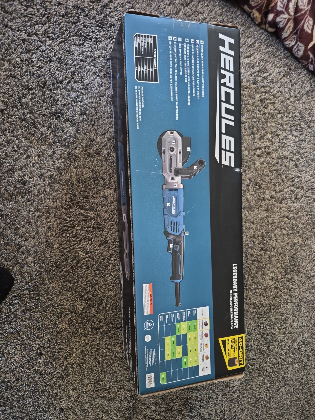 New Hercules HE68 9 Amp Variable Speed Surface Conditioning Tool Rust Stripper