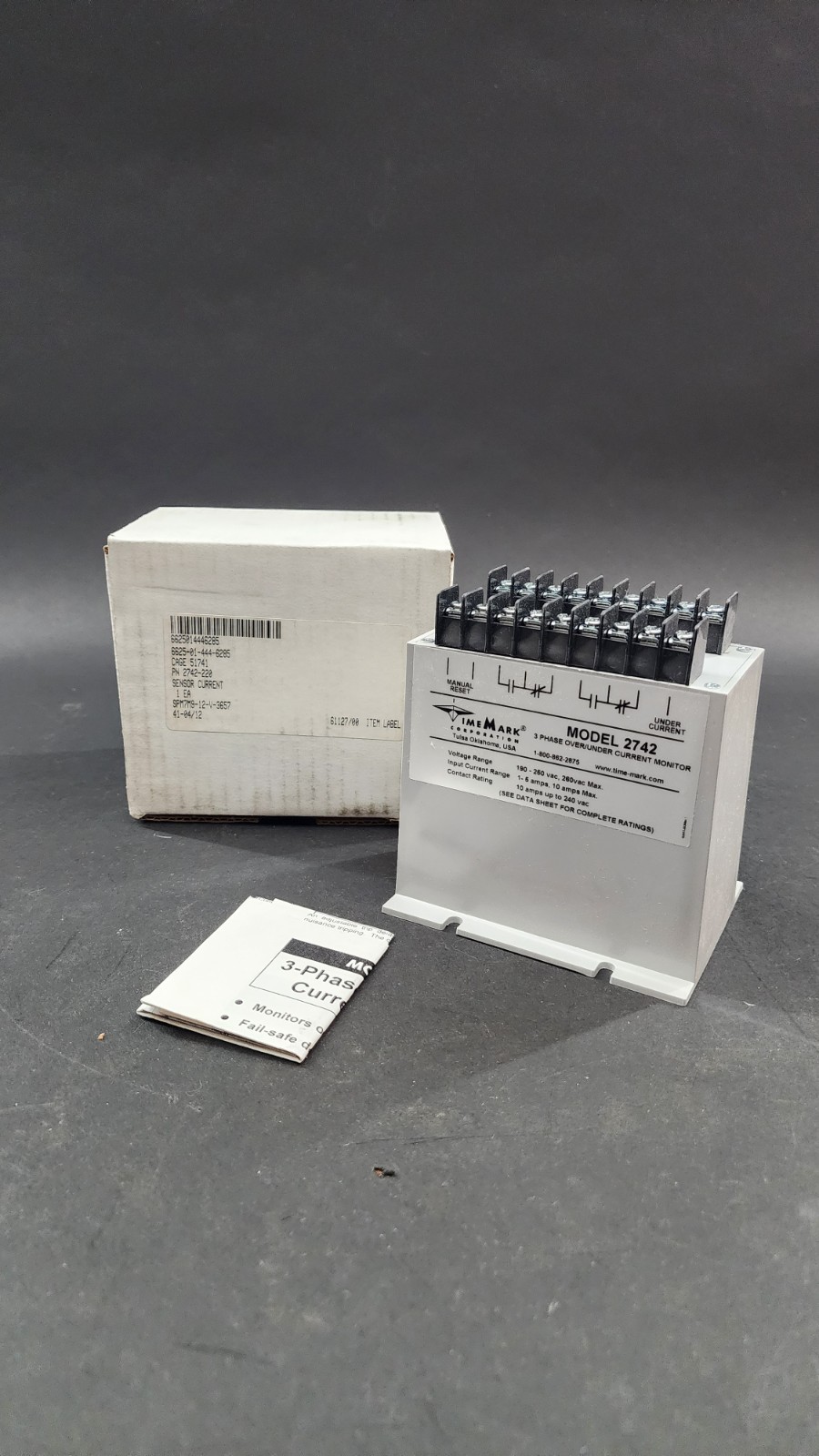 TIME MARK 2742-220VAC 3PH Over/Under Current Monitor NIB NSN 6625-01-444-6285