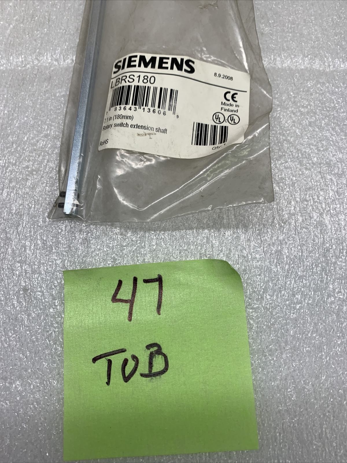 Siemens LBRS180 Roatry Switch Extension Shaft 7.1 in (180mm),FREE SHIPPING