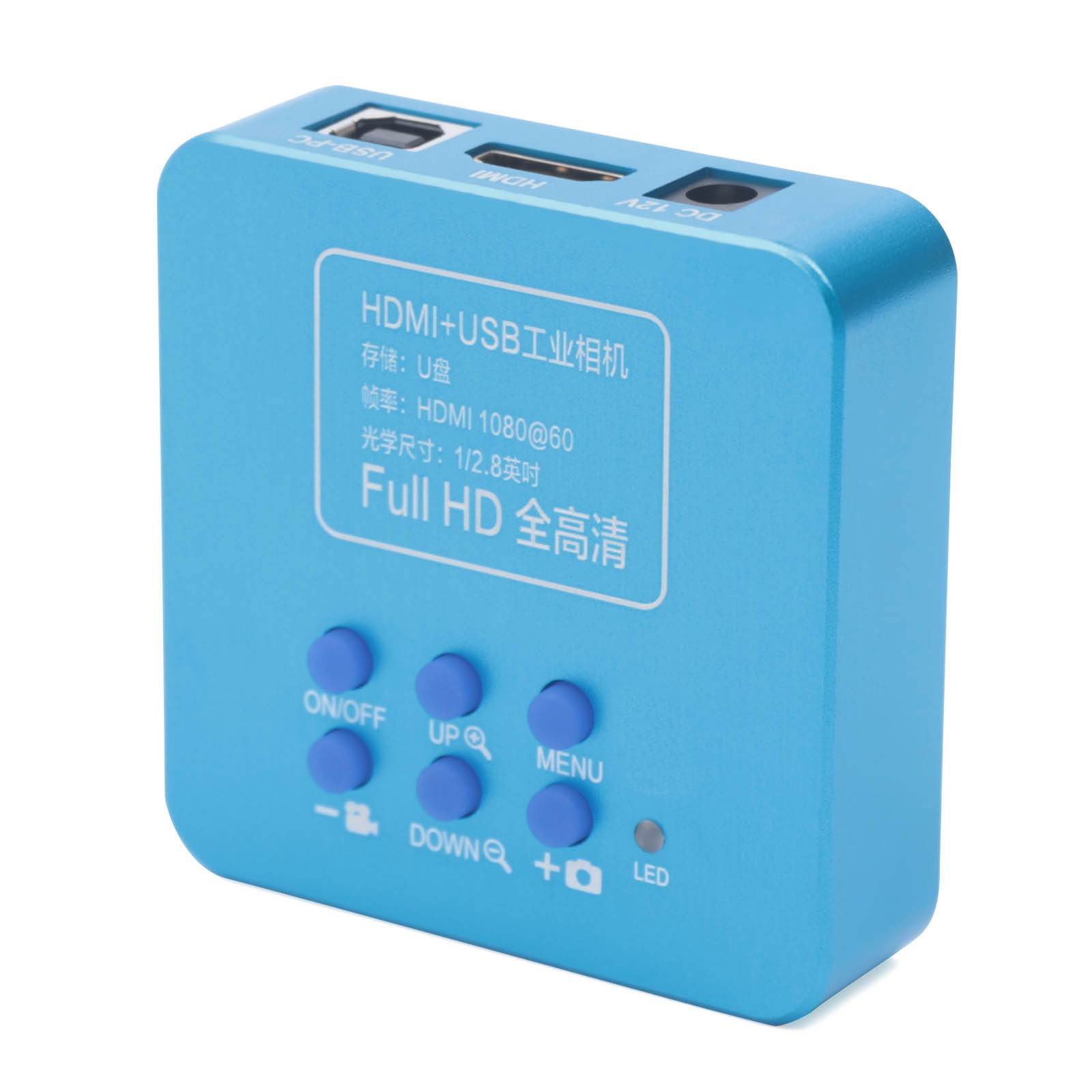 HD 1080p HDMI Industrial Digital Video Microscope Camera C Mount USB Blue NEW !
