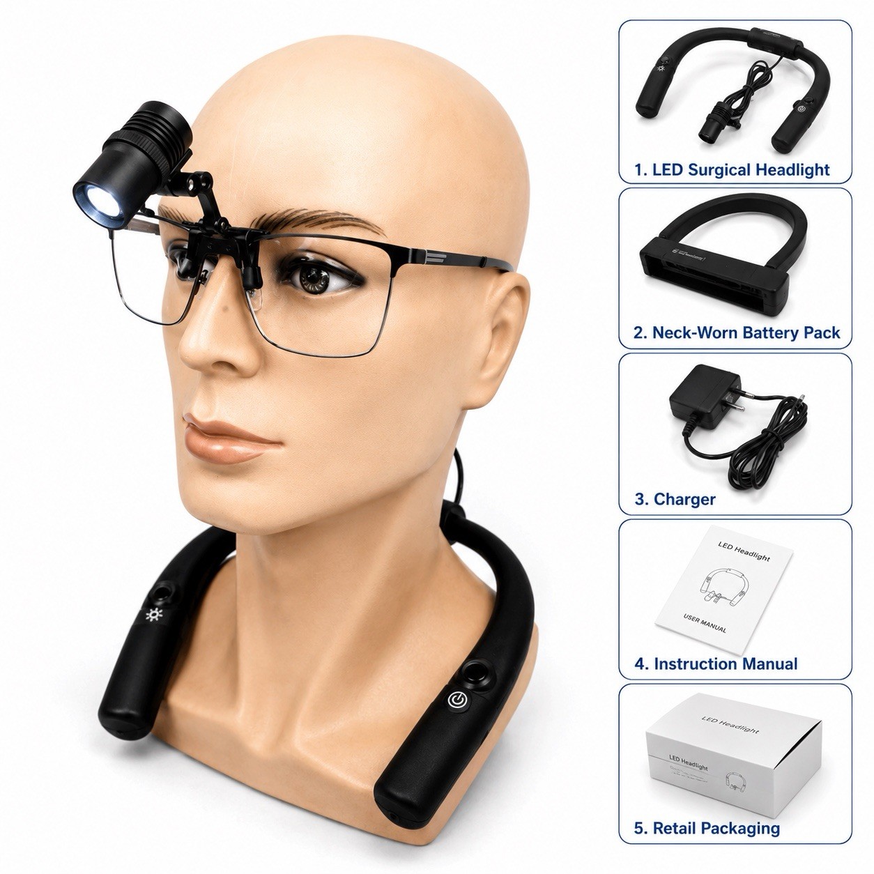 IMD LED Surgical Headlight 5W Medical Headlamp for Dental , ENT , Veterinary,
